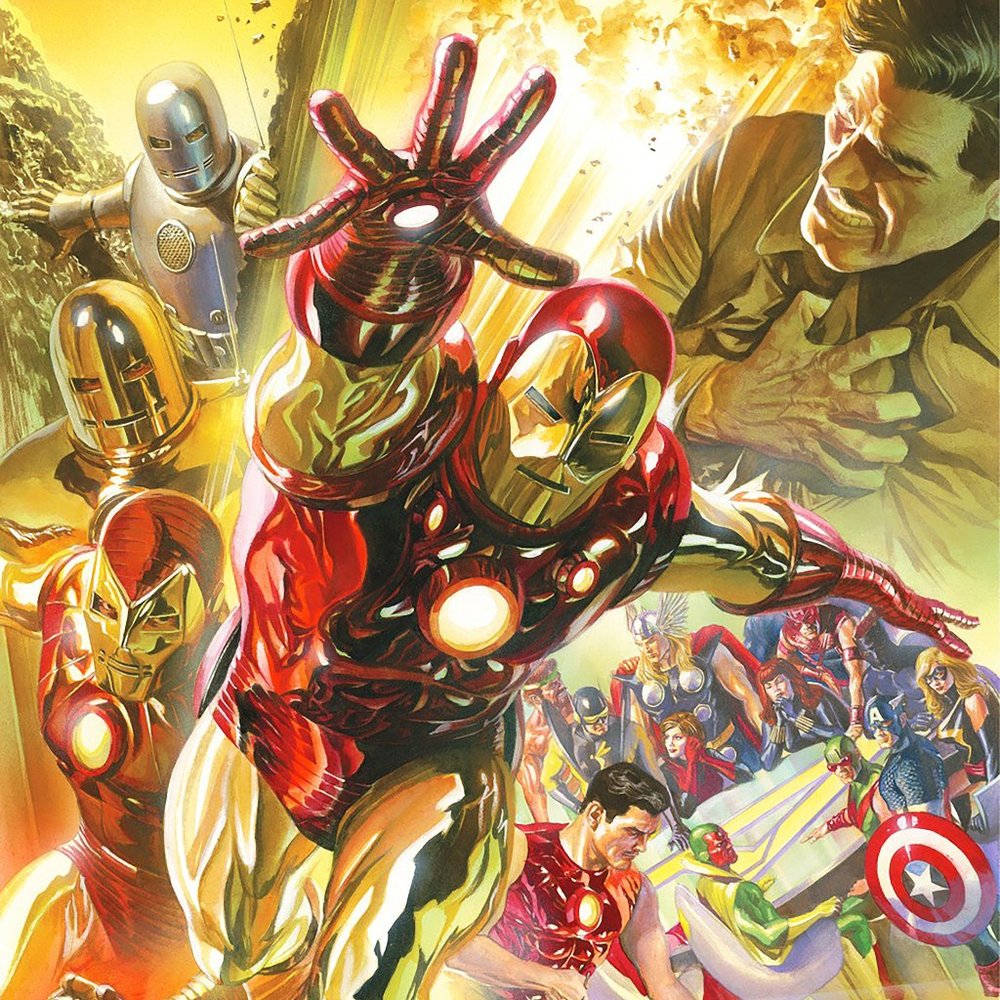 Alex Ross Iron Man silk canvas Fabric Poster (36"…